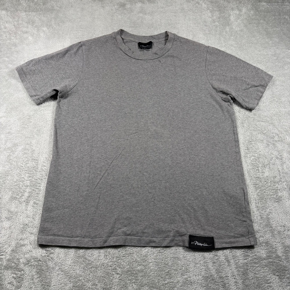 3.1 Phillip Lim Shirt Mens XL Heathered Gray Crewneck Cotton Tee Basic Designer